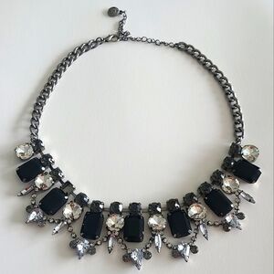 Jeweled crystal rhinestone statement necklace